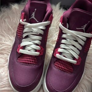 Jordan Burgundy and Pink Low-Top Sneaker